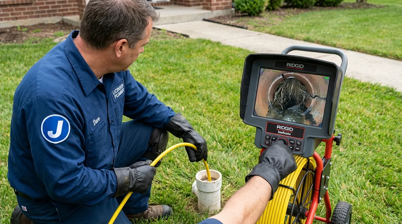 Sewer camera inspection being performed by Johns Plumbing LLC in Rosebud
